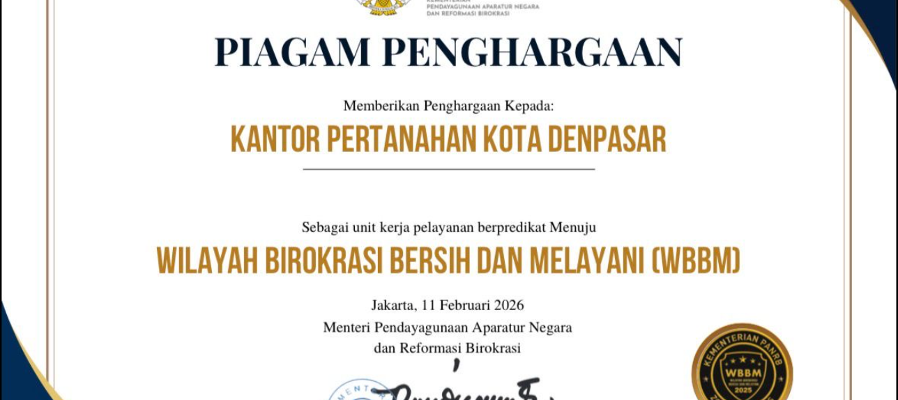 Bukan Sekadar Administrasi, Kantah Denpasar Buktikan Kualitas Layanan Prima lewat WBBM.