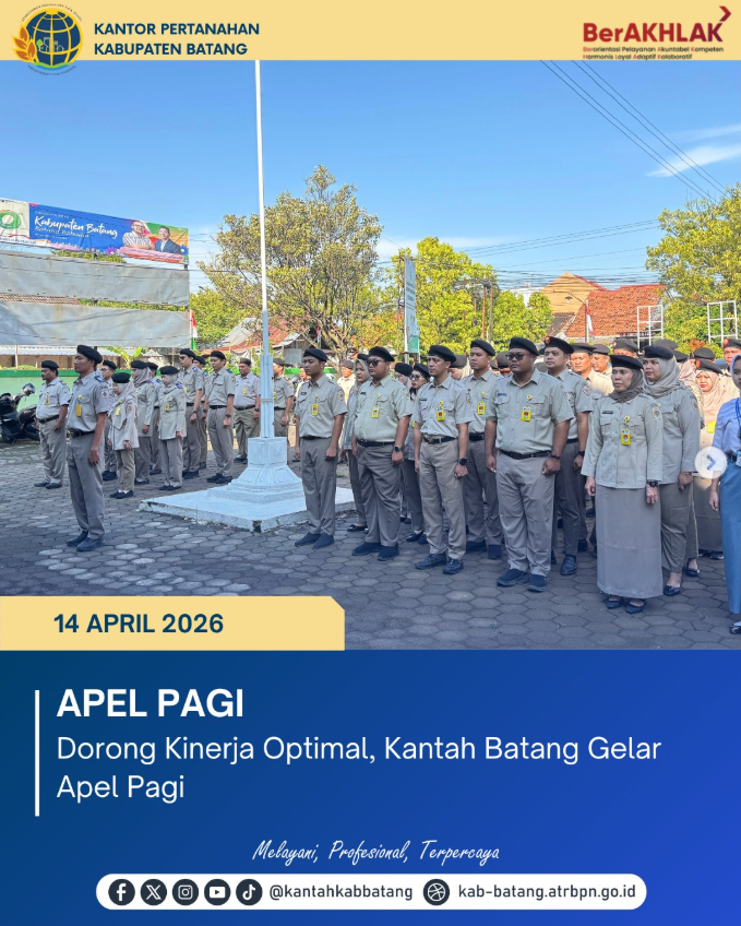 Apel Pagi Kantah Batang, Tegaskan Komitmen Nilai Melayani, Profesional, dan Terpercaya